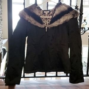 Size 2 Cache Jacket with Fur Hood